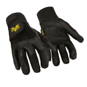 Full-finger premium leather glove with Anti-Vibe padded fingers, palm, and thumb