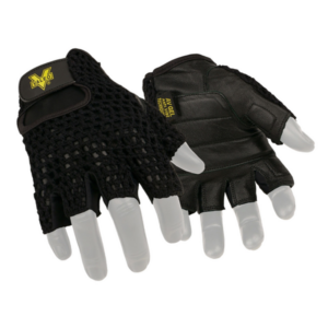 Fingerless Anti-Vibe padded palm glove with cotton mesh back