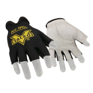 Anti-Vibe Fingerless Glove Liner with synthetic leather palm