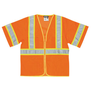 Class 3 Solid Orange Safety Vest