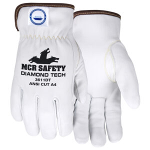 Goatskin Leather Drivers Cut Resistant Work Gloves